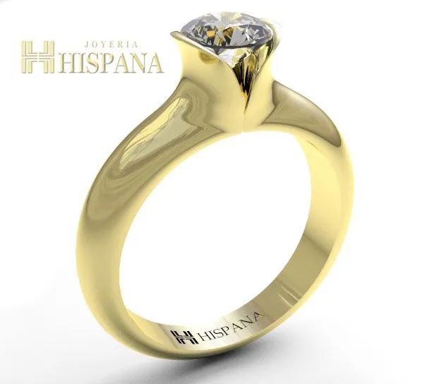 Anillo de compromiso AC001, aro amarillo