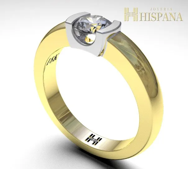 Anillo de compromiso AC002, aro amarillo