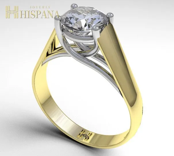 Anillo de compromiso AC005, aro amarillo