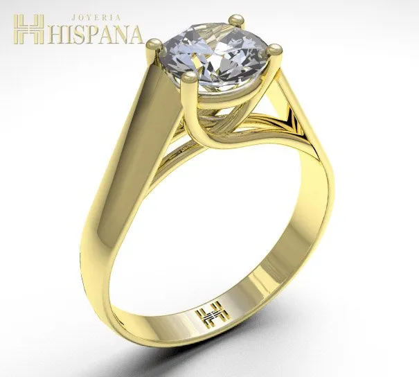 Anillo de compromiso AC005, oro amarillo
