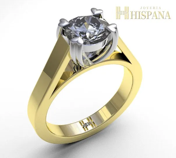 Anillo de compromiso AC006, aro amarillo
