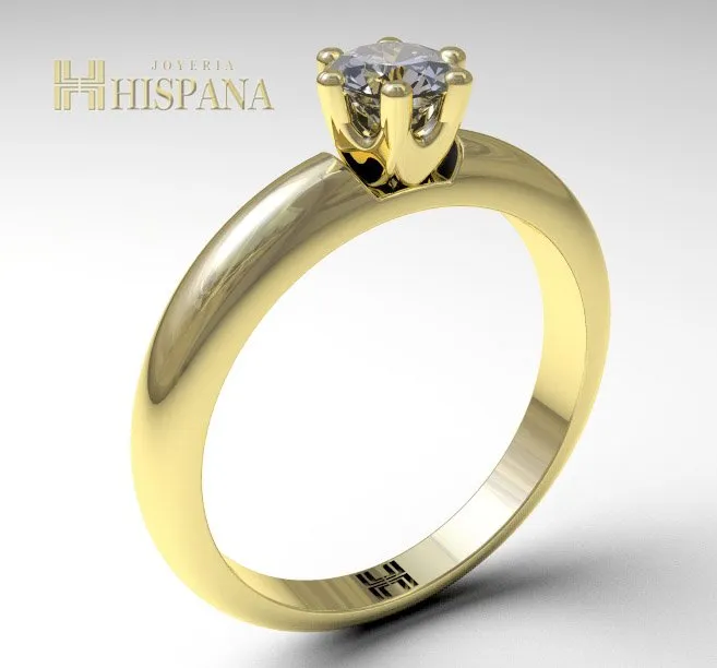 Anillo de compromiso AC013, oro amarillo