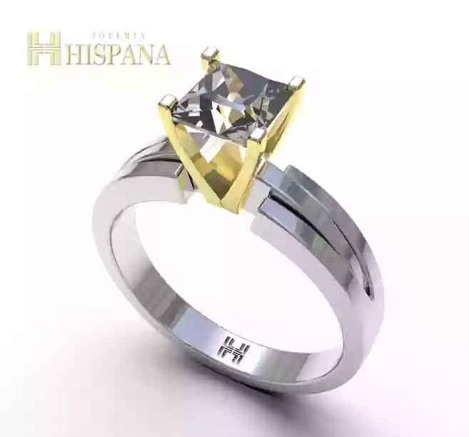 Anillo de compromiso AC020, aro blanco