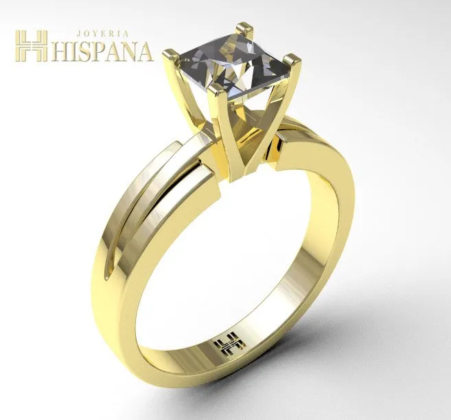 Anillo de compromiso AC020, oro amarillo