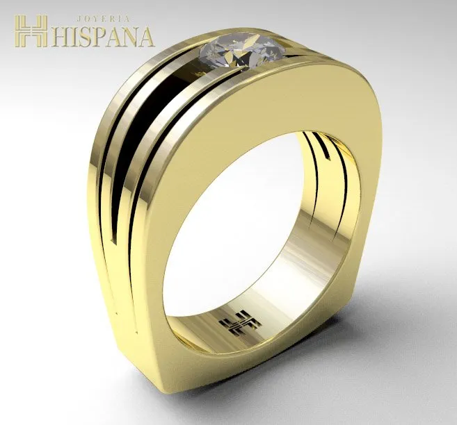 Anillo de compromiso AC021, oro amarillo