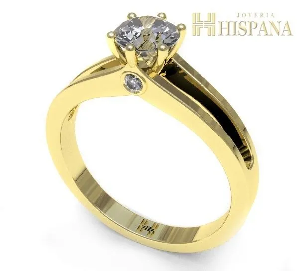 Anillo de compromiso AC027, oro amarillo