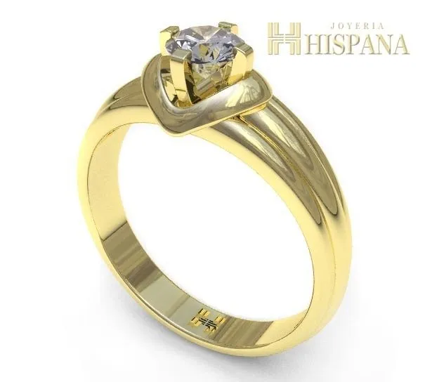 Anillo de compromiso AC028, oro amarillo
