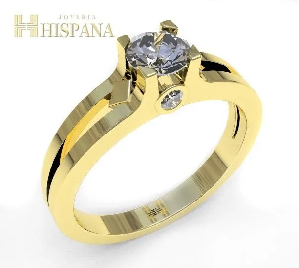 Anillo de compromiso AC032, oro amarillo