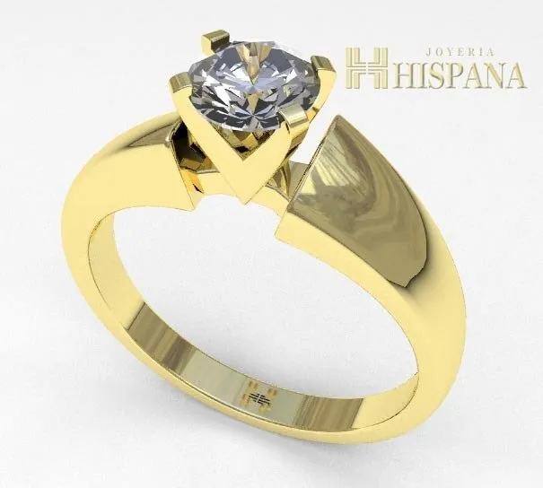 Anillo de compromiso AC041, oro amarillo