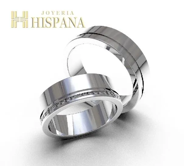 Argollas de matrimonio 0058 oro blanco