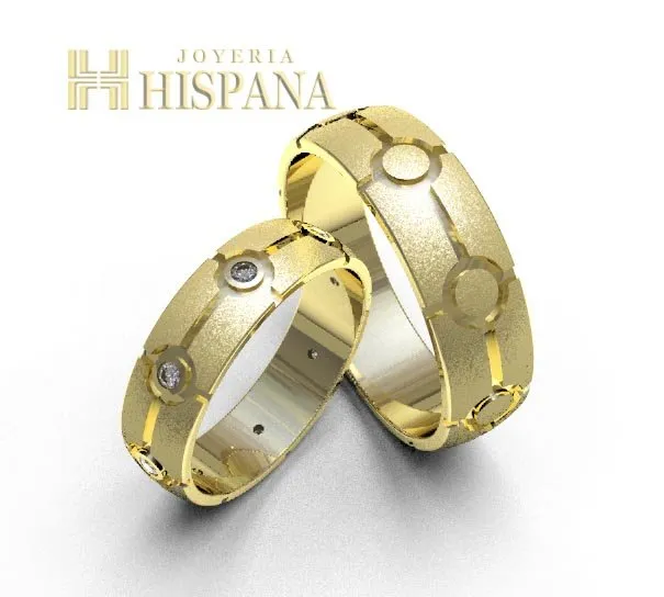 Argollas de matrimonio 0062 oro amarillo