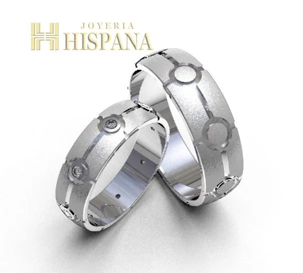 Argollas de matrimonio 0062 oro blanco