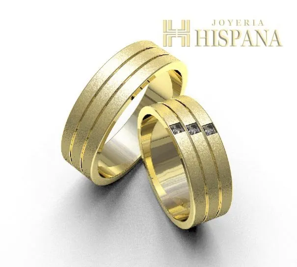 Argollas de matrimonio 0069 oro amarillo