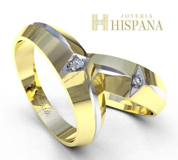 Argollas de matrimonio 0076 oro amarillo
