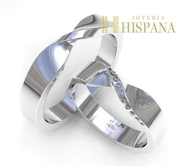Argollas de matrimonio 0082 blanco
