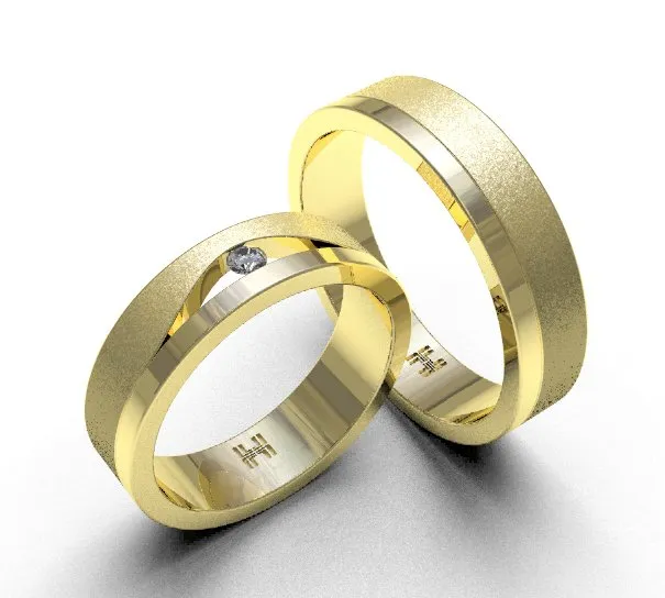 Argollas de matrimonio 0087 oro amarillo