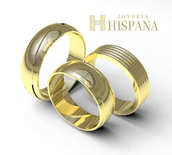 Argollas de matrimonio 0089 oro amarillo
