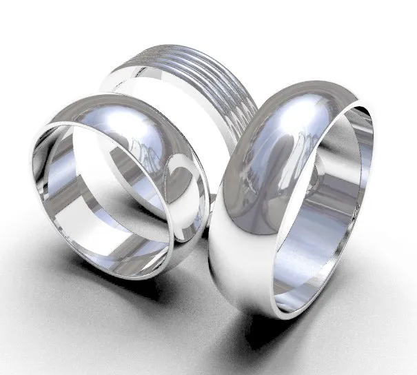 Argollas de matrimonio 0089 oro blanco