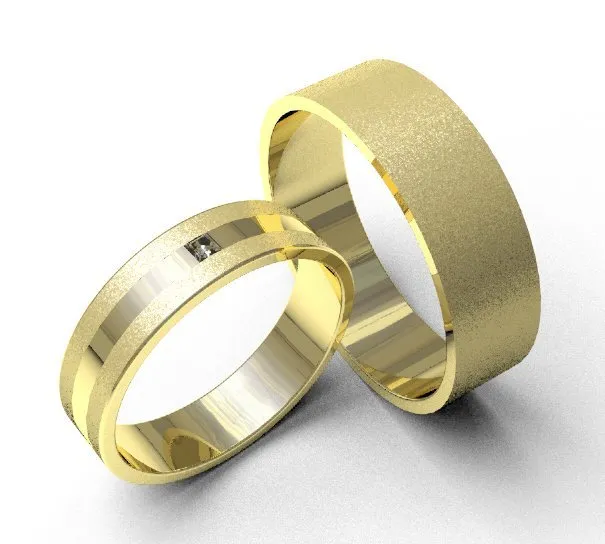 Argollas de matrimonio 0090 oro amarillo