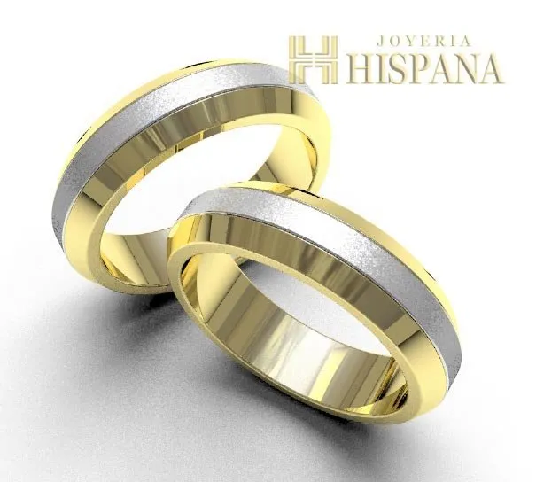 Argollas de matrimonio 0095 centro blanco