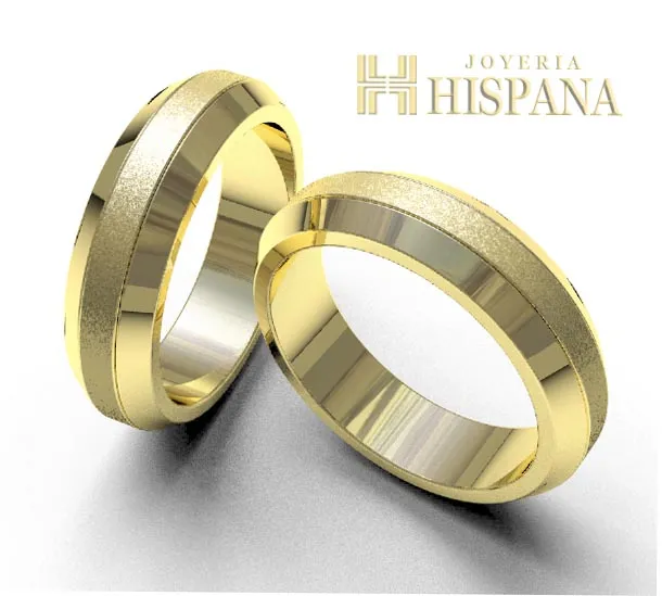 Argollas de matrimonio 0095 oro amarillo