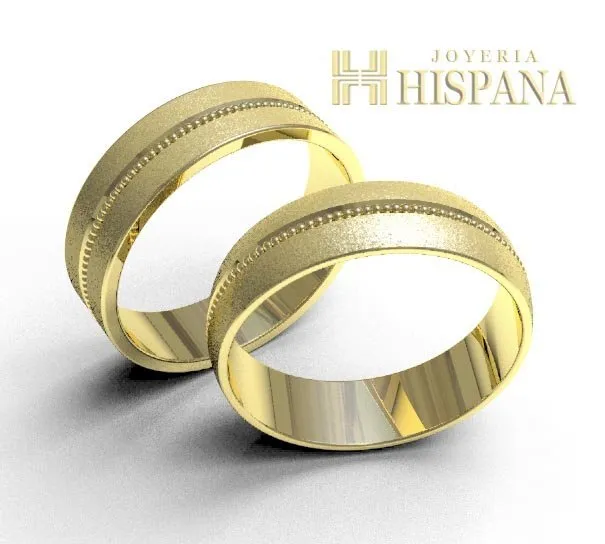 Argollas de matrimonio 0096 oro amarillo