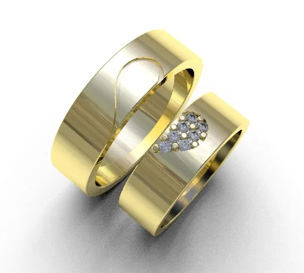 Argollas de matrimonio 0098 oro amarillo