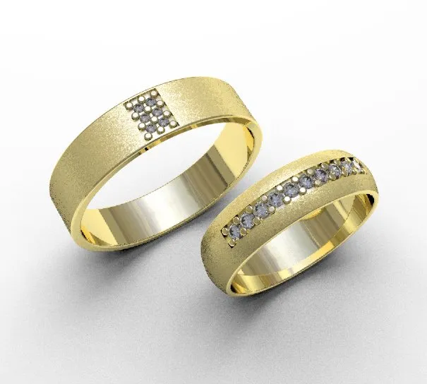 Argollas de matrimonio 0104 oro amarillo