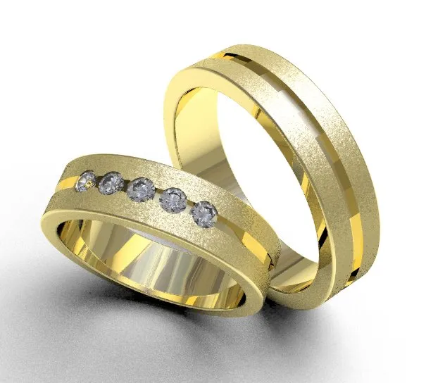 Argollas de matrimonio 0106 oro amarillo