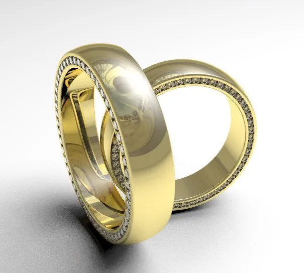 Argollas de matrimonio 0107 oro amarillo