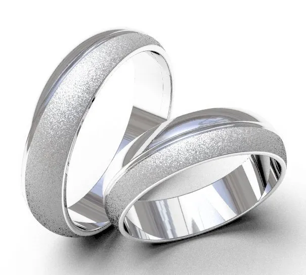 Argollas de matrimonio 0115 oro blanco