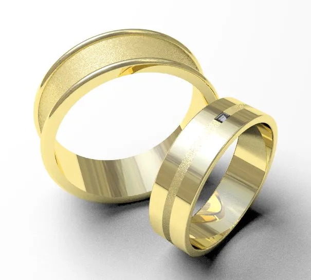 Argollas de matrimonio 0119 oro amarillo