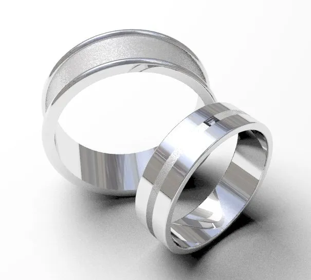 Argollas de matrimonio 0119 oro blanco