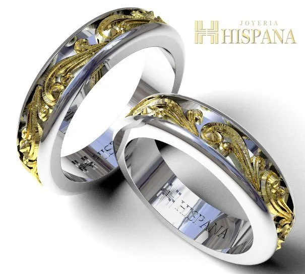 Argollas de matrimonio AR1 centro amarillo
