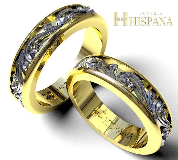 Argollas de matrimonio AR1 centro blanco