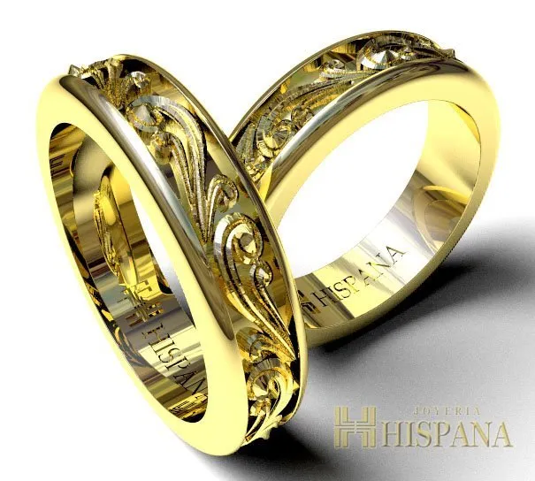 Argollas de matrimonio AR1 oro amarillo