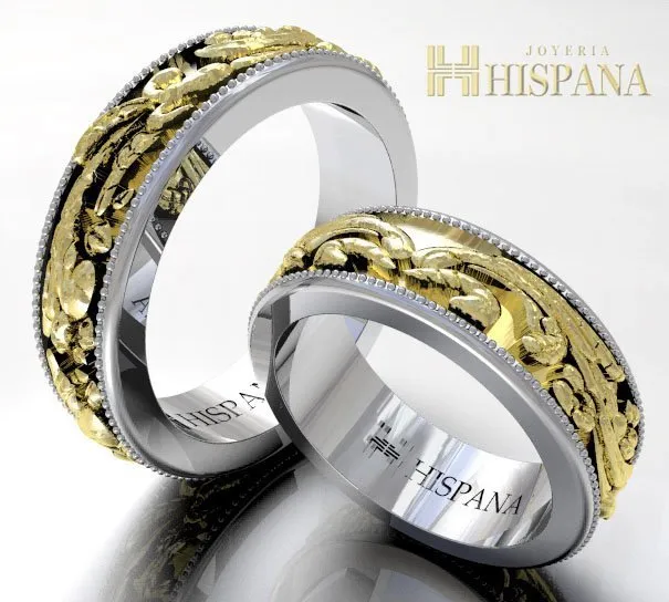 Argollas de matrimonio AR2 centro amarillo