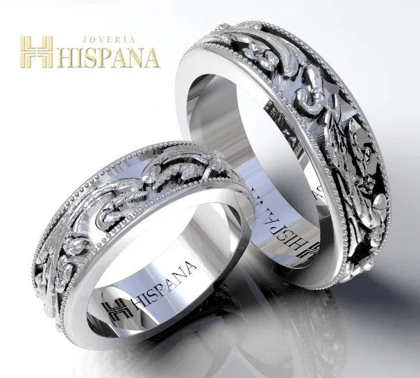 Argollas de matrimonio AR2 oro blanco