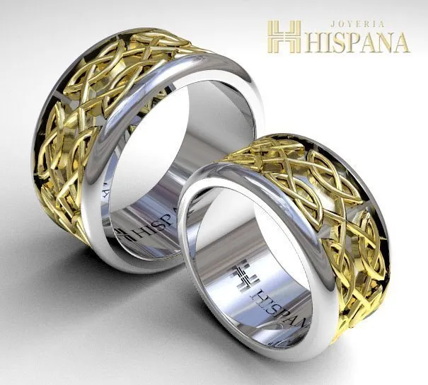 Argollas de matrimonio AR3 centro amarillo