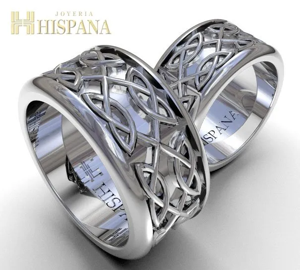Argollas de matrimonio AR3 oro blanco