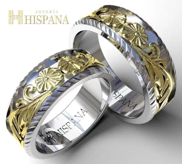 Argollas de matrimonio AR4 centro amarillo