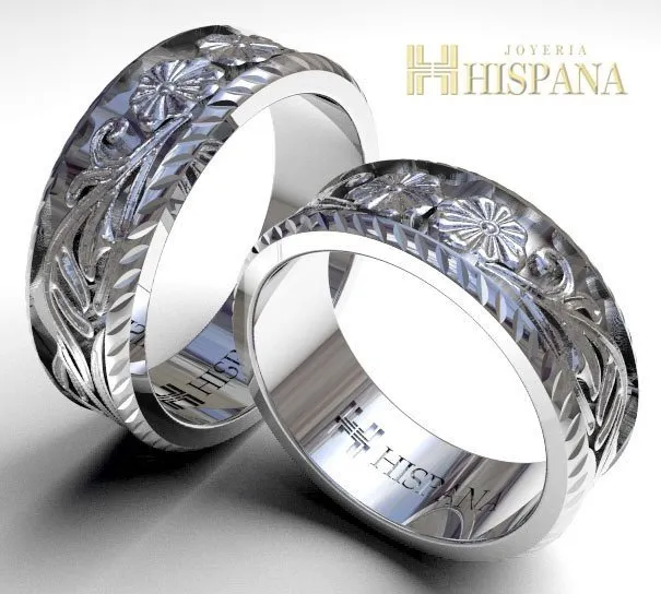 Argollas de matrimonio AR4 oro blanco