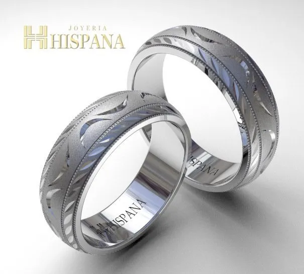 Argollas de matrimonio AR5 oro blanco